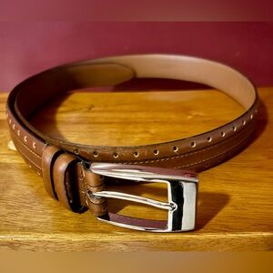 Allen Edmonds Men’s Leather Belt Brown Italian Calfskin size 36